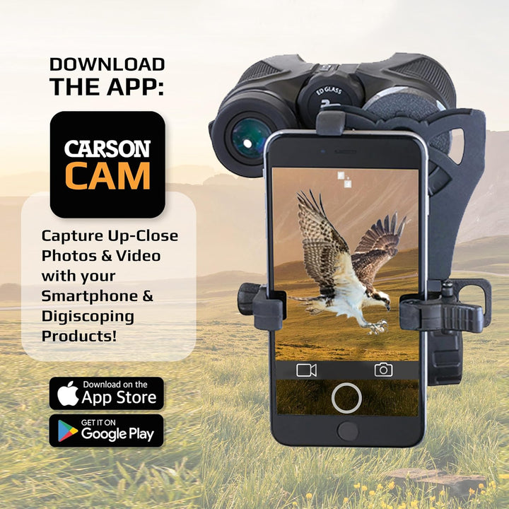 Carson HookUpz 2.0 Smartphone-Adapter für Ferngläser, Teleskope, Mikroskope, Monokulare, Spektive un