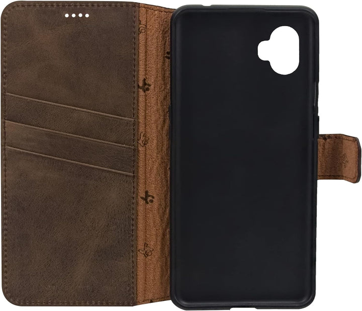 Suncase Book-Style Hülle kompatibel mit Samsung Galaxy XCover 6 Pro 5G Leder Tasche (Slim-Fit) Leder