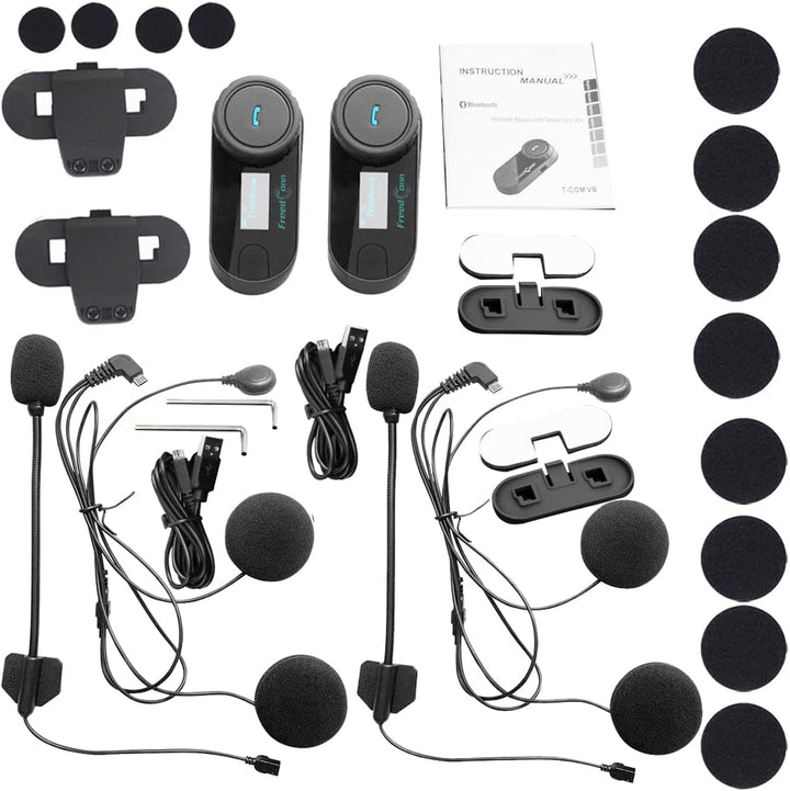 FreedConn TCOM-SC Motorrad Gegensprechanlage Headsets Motorradhelm Intercom Wasserdicht Wireless Int