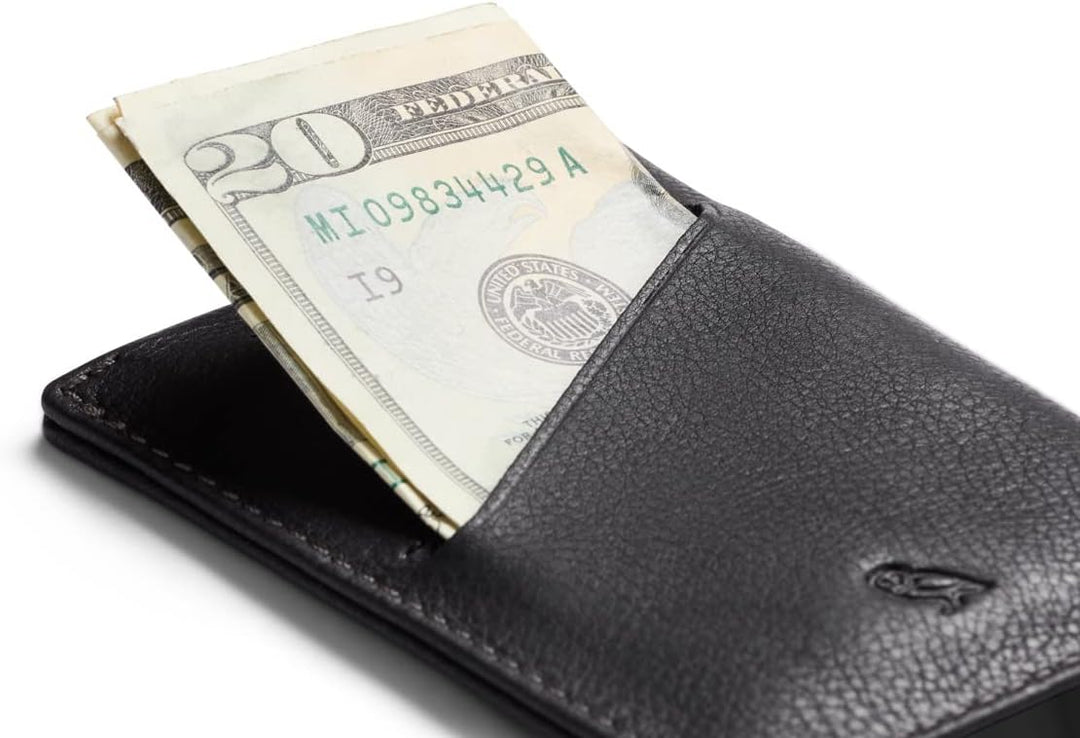 Bellroy Kartenhülle Slim Leder Geldbörse (max. 8 Karten und Scheine) Obsidian, Obsidian