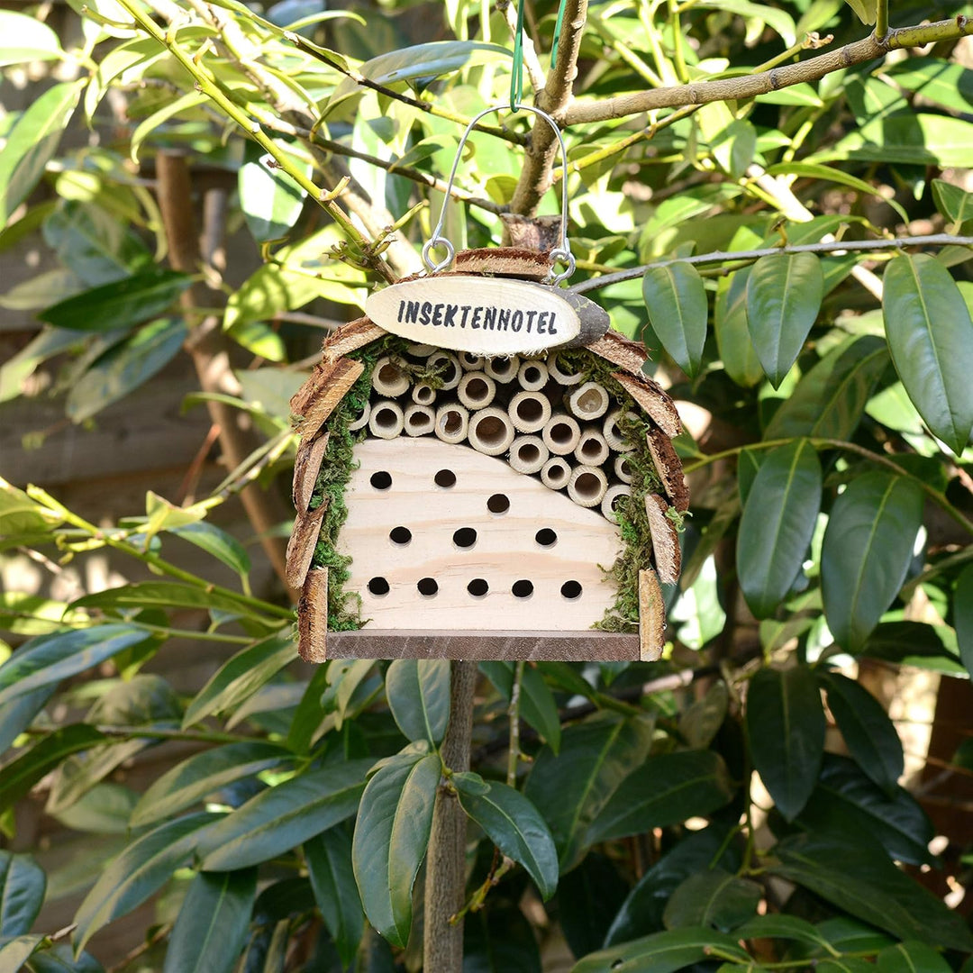 Gardigo Insektenhotel für Bienen und Marienkäfer aus Holz | Nistkasten zum Aufhängen für Garten und