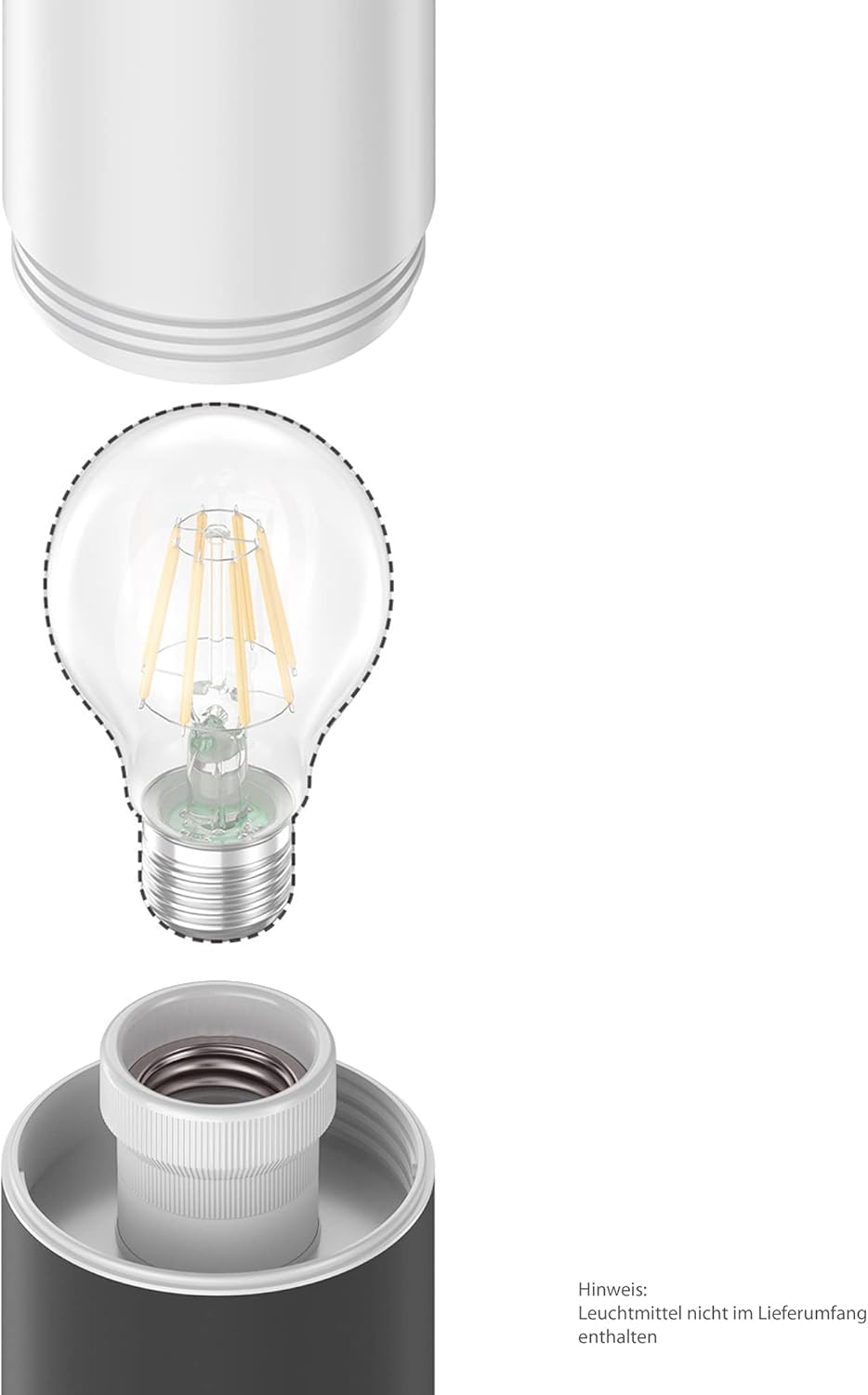 ledscom.de 2 Stück Wegelicht/Pollerleuchte/Gartenleuchte PORU für aussen, IP44, 39 cm, anthrazit, 1x