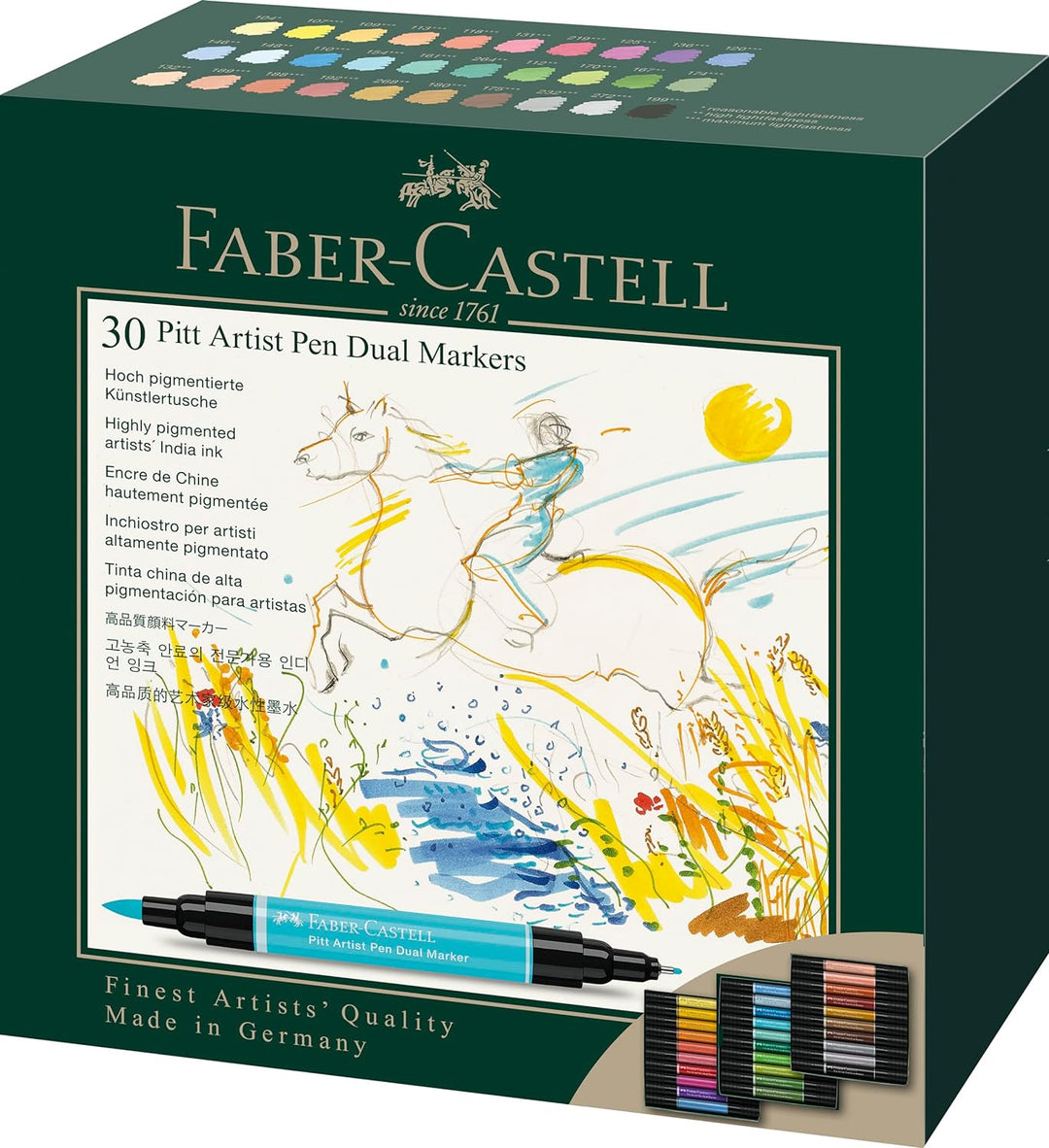 Faber-Castell PITT Artist Pen Dual Marker India Ink - 30 Stück