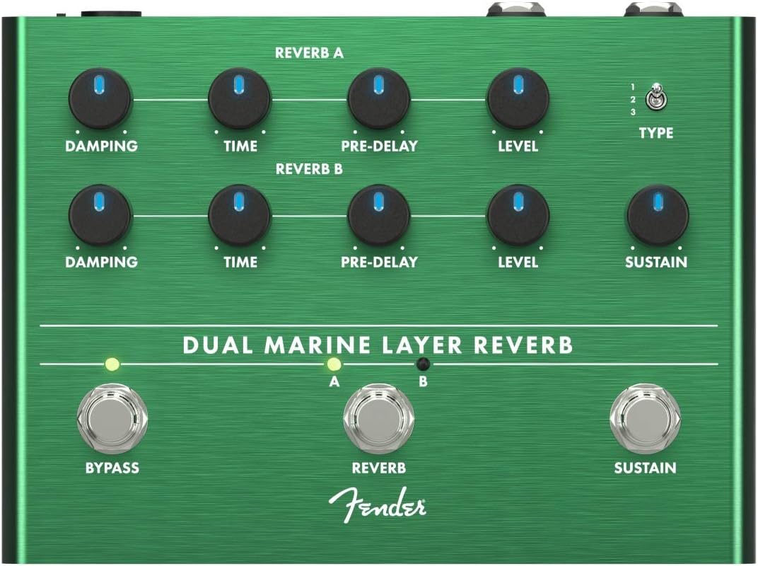 Fender 'Dual Marine Layer Reverb' Guitar Effects Pedal