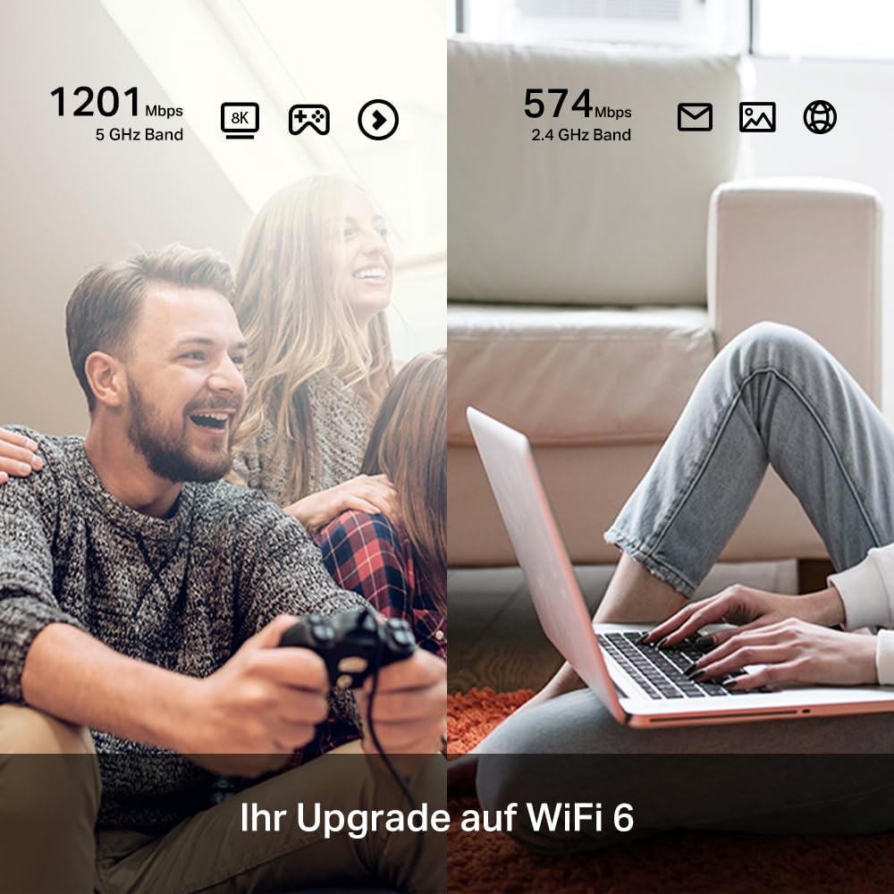 TP-Link Archer TX20U Plus WLAN Stick Für PC, WiFi 6 AX1800 Dual Band, USB 3.0, MU-MIMO, Antennen mit