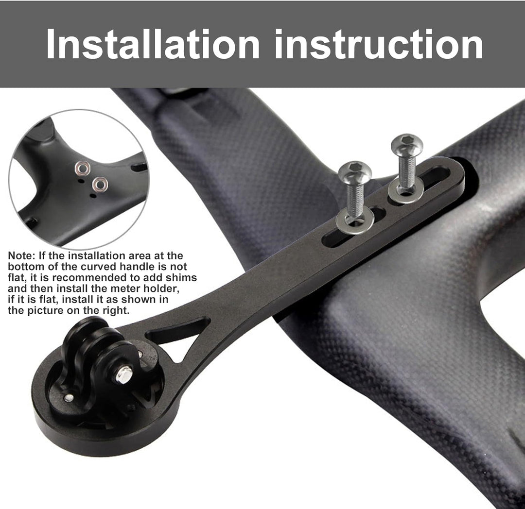 BSSOK Integrierte Fahrrad Computer Halterung für Rennrad, Aluminiumlegierung, Lenkerhalterung Kompat