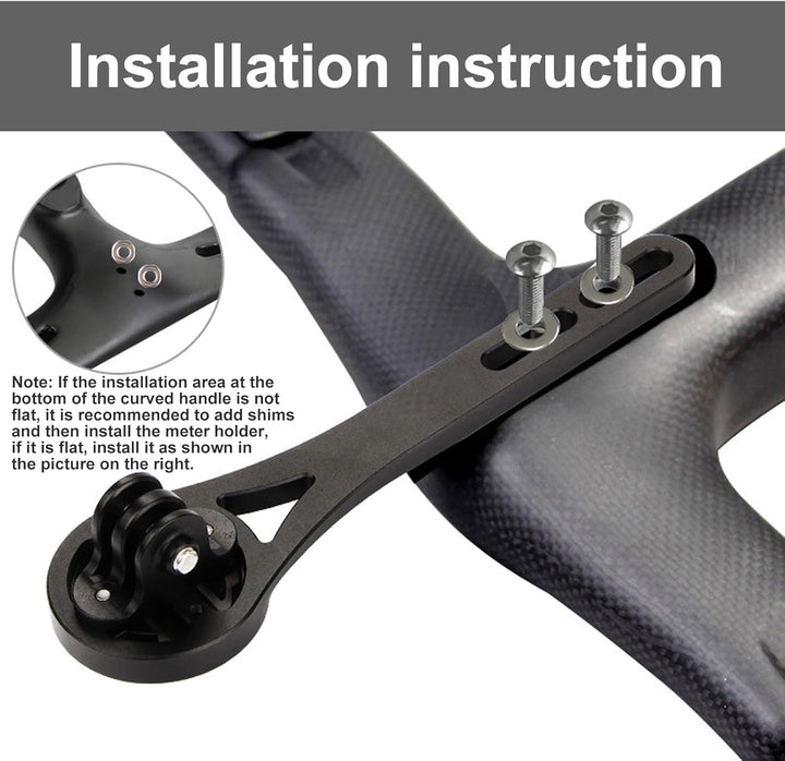 BSSOK Integrierte Fahrrad Computer Halterung für Rennrad, Aluminiumlegierung, Lenkerhalterung Kompat