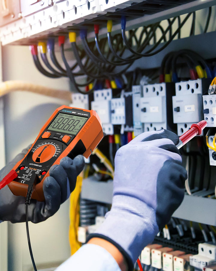 Crenova Digital multimeter, TRMS Voltmeter Ammeter Auto-Range 6000 Zähler Ohmmeter, misst Spannung K