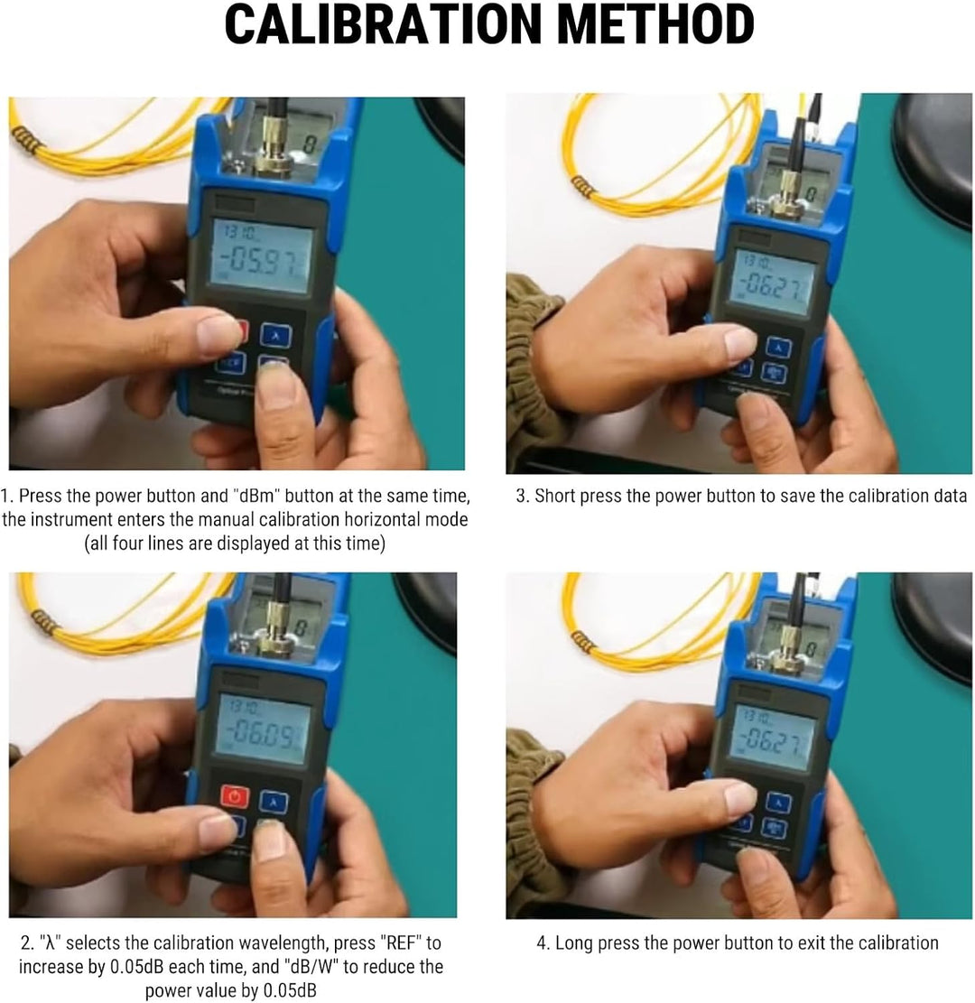Glasfaser-Leistungsmesser, Optischer Leistungsmesser Glasfaserkabel-Tester, -70-+10dbm Optisches Eis