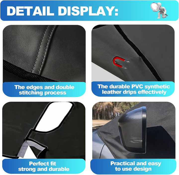 Sonnenschutz Frontscheibe für Mercedes Sprinter 2006-2018, 600D Oxford Tuch 100% Lichtblockend, Wass