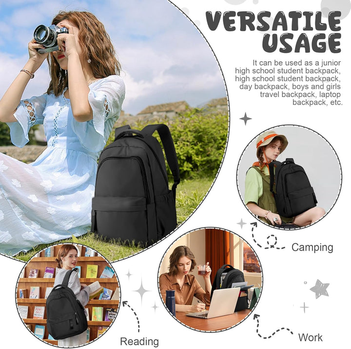 Schulrucksack Damen,Causal Schultasche Mädchen Teenager, Laptop Rucksack Damen Schulmädchen Casual T