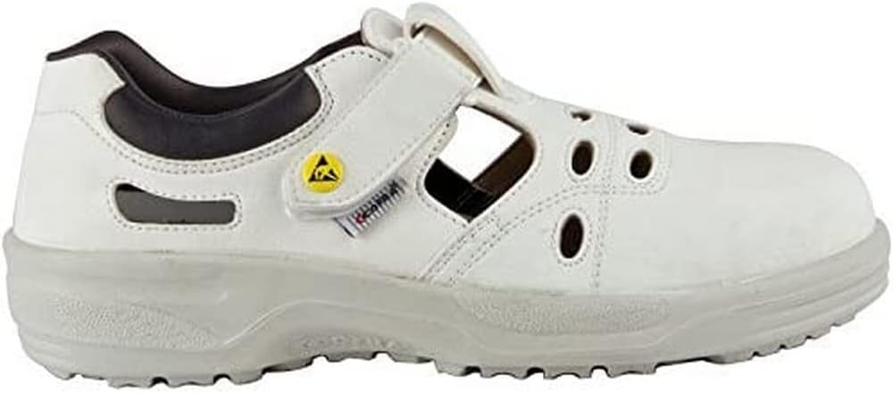Cofra 76490-000.W45 JACK WHITE S1 ESD SRC Sicherheitssandalen, Weiss/Blau, Grösse 45 45 EU Weiss, 45
