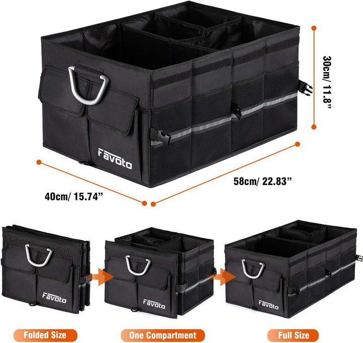 Favoto Auto Kofferraumbox Klappbox Kofferraum Organizer Kofferraumtasche Wasserfest Robust Oxford-Ma