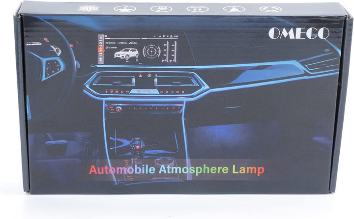 OMECO LED Innenbeleuchtung Auto USB Ambientebeleuchtung 4m 5050RGB mit Fussraumbeleuchtung und Kontr