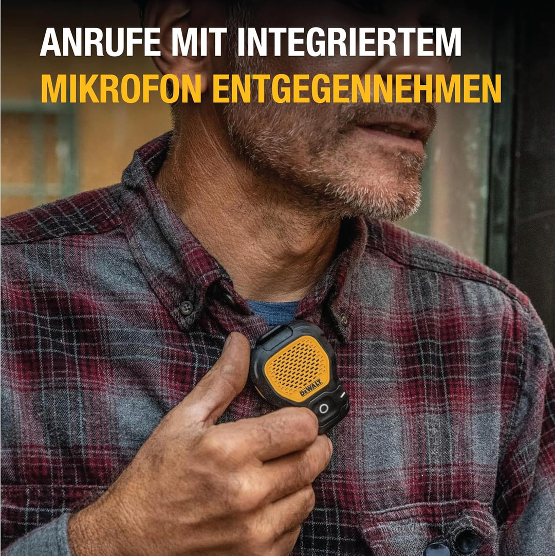 dewalt Jobsite Pro 190-1148-DW2 Tragbarer Bluetooth-Lautsprecher, Schwarz/Gelb, Gelb Magnetic versio
