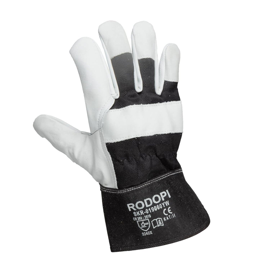 RODOPI Cowboy-Hide Arbeitshandschuhe Leder für Herren und Damen Bauhandschuhe Gr.8-11 Rindvollleder