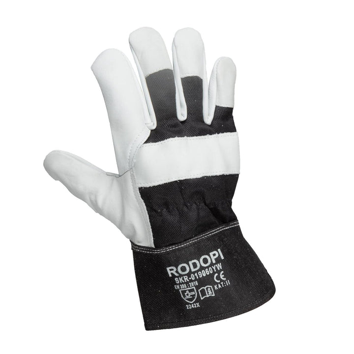 RODOPI Cowboy-Hide Arbeitshandschuhe Leder für Herren und Damen Bauhandschuhe Gr.8-11 Rindvollleder