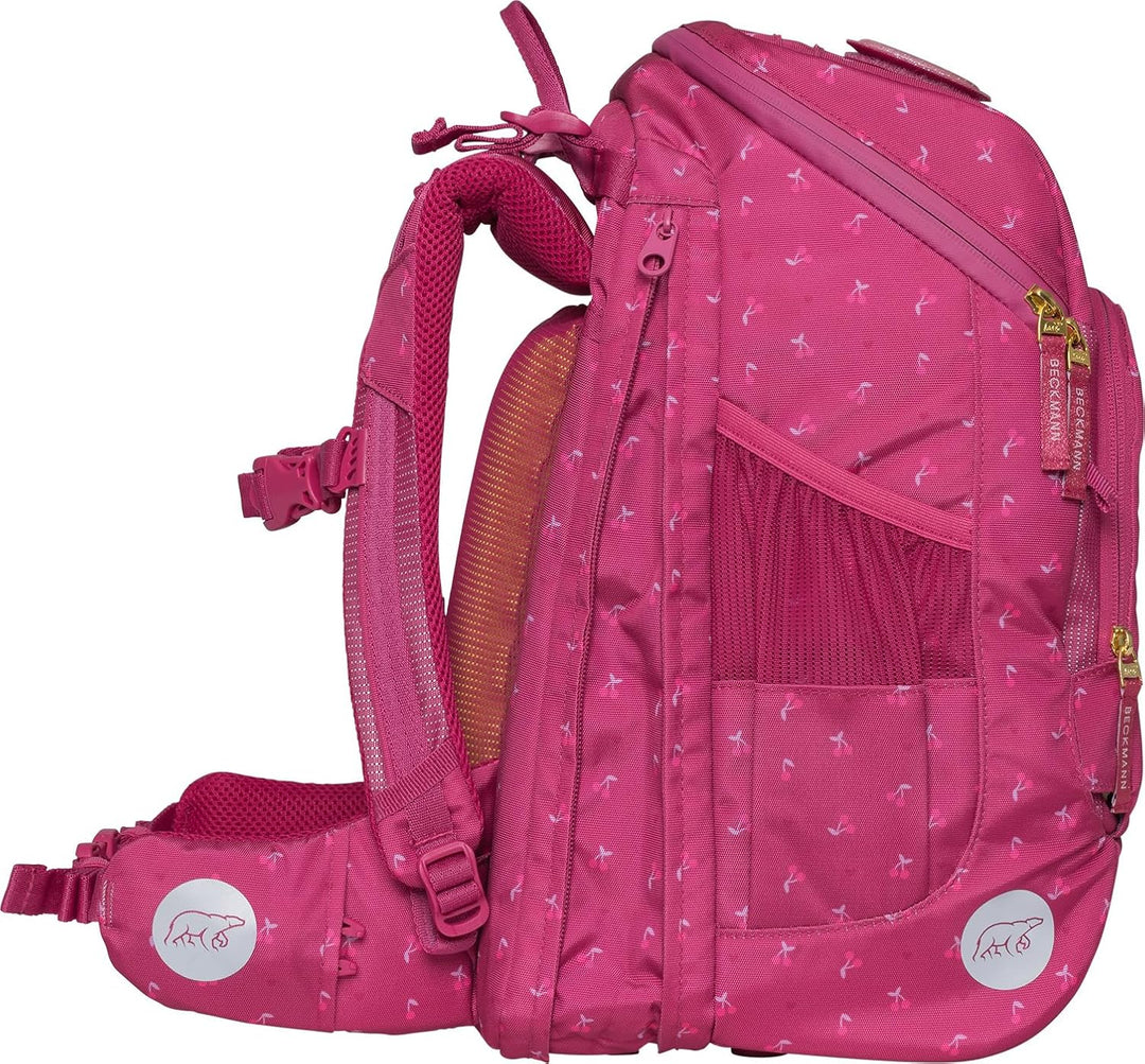 BECKMANN, Schulrucksack-Set Active Air FLX, 6-teilig, Grundschule, inkl. Regenüberzug, 22L, Cherry