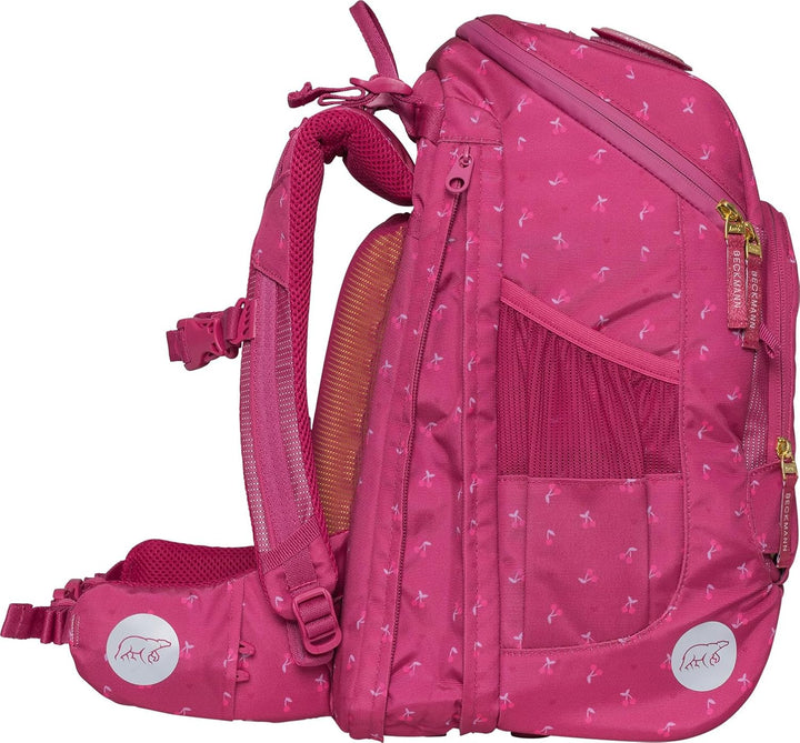 BECKMANN, Schulrucksack-Set Active Air FLX, 6-teilig, Grundschule, inkl. Regenüberzug, 22L, Cherry
