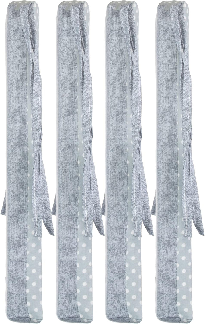 Brandsseller Sitzkissen Punkte 4er-Set ca. 40x40 cm mit Klettverschluss Stuhlauflage Sitzauflage 4 K