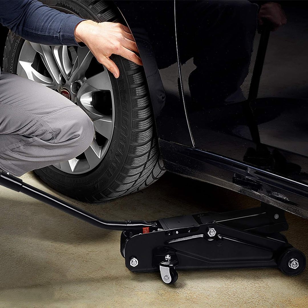 DEUBA® hydraulischer Wagenheber 2 Tonnen Hubhöhe 135-330mm inkl. Koffer inkl. Gummiauflage KFZ Auto