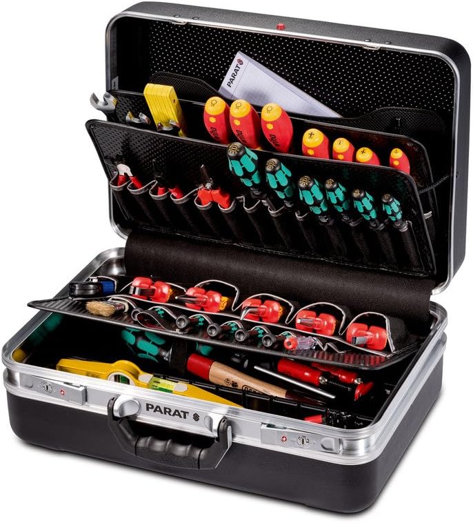 Parat Werkzeugkiste / Werkzeugbox CLASSIC Plus TSA Lock (Werkzeugkoffer, Dokumentenfach und Schloss,