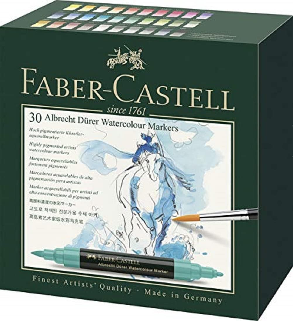 Faber-Castell 160330 Aquarellmarker Albrecht Dürer mit Doppelspitze für flächigen und präzisen Farba