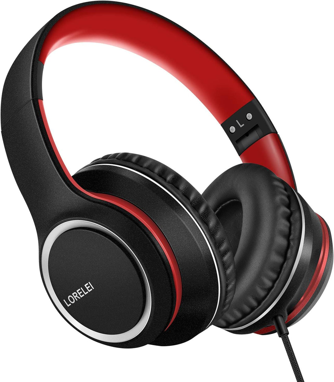 LORELEI X8 Over-Ear-Kopfhörer mit Mikrofon mit 1,45 m verwicklungsfreier Nylonschnur und 3,5-mm-Stec