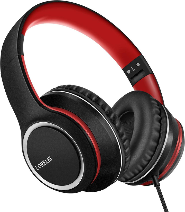 LORELEI X8 Over-Ear-Kopfhörer mit Mikrofon mit 1,45 m verwicklungsfreier Nylonschnur und 3,5-mm-Stec