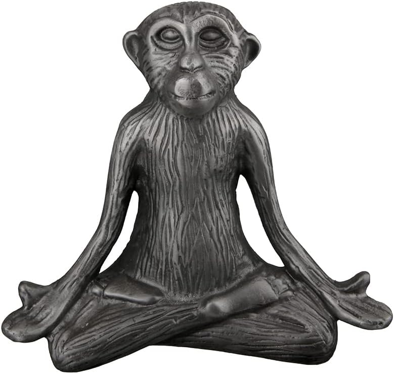 GILDE Deko Tierfigur Skulptur Yoga AFFE Monkey - Moderne Kunst und Dekoraion aus Kunstharz - Farbe: