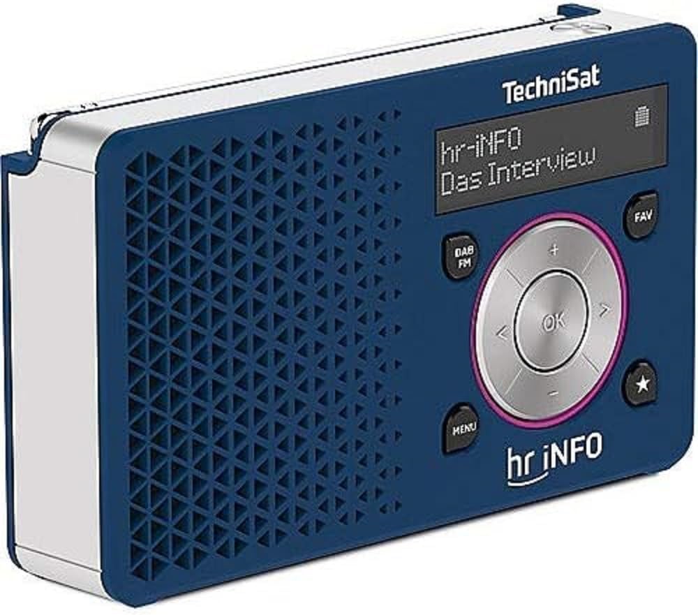 TechniSat DIGITRADIO 1 hr Info Edition - tragbares DAB+ Radio mit Akku (DAB, UKW, Lautsprecher, Kopf