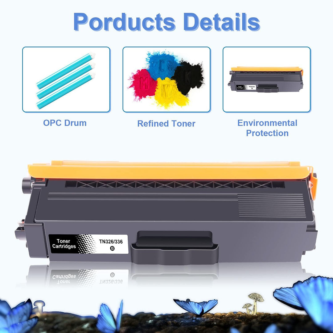 5x LOSMANN Toner Kompatibel für TN-336 TN-326 für Brother DCP-L8400CDN DCP-L8450CDW HL-L8250CDN HL-L