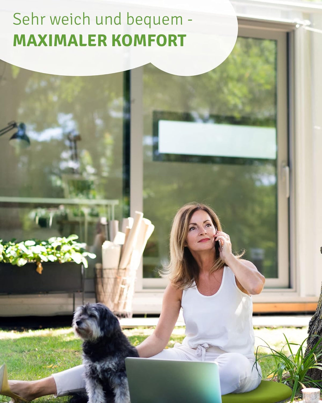 TECHNIGART Knie-Kissen fรผr Indoor & Outdoor - Sitz-Polster fรผr unterwegs, Garten-Arbeit, Camping, et