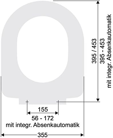 Pagette Subline WC-Sitz weiss, mit Absenkautomatik, 795370902, passend V&B Subway mit Absenkautomati