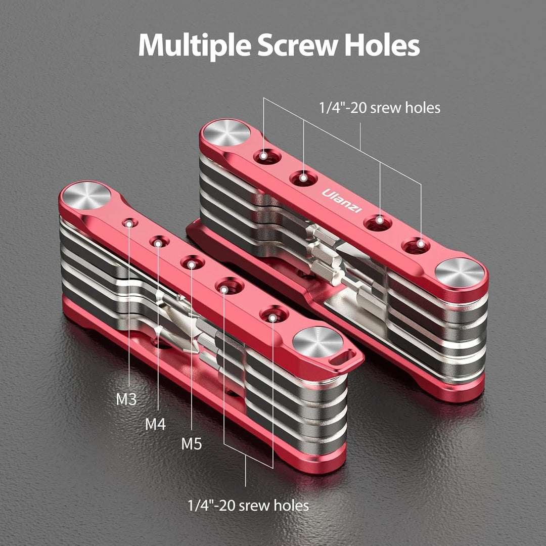 ULANZI 9 in 1 Faltbarer Werkzeugsatz mit Schraubendreher und Schraubenschlüssel, Kamera Tool Set für