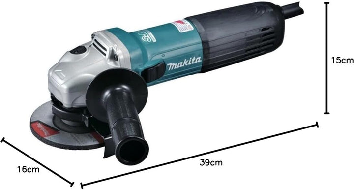 Makita Winkelschleifer 115 mm, 1,400 W, GA4540C Elektronisch regelbare Drehzahl, Elektronisch regelb