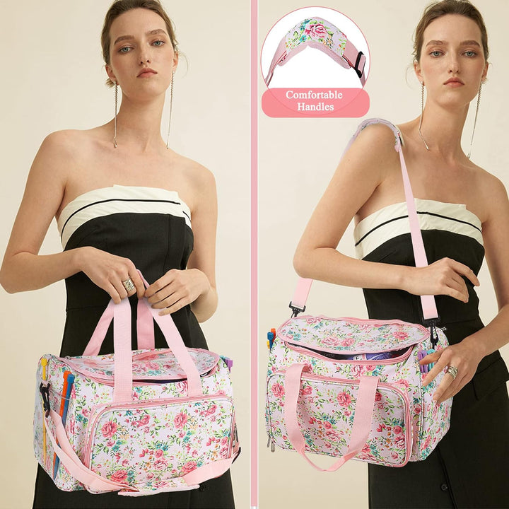 Coopay Aufbewahrungstasche für Wolle, Gross Garntasche zur Aufbewahrung von Häkelgarn, Tragbar Tasch