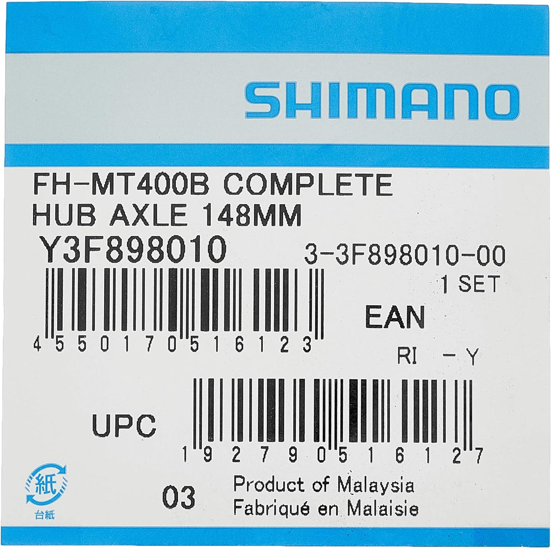 Shimano Unisex-Adult Eje Buje Completo Tras.148mm Fahrradbuchsen, Mehrfarbig, One Size