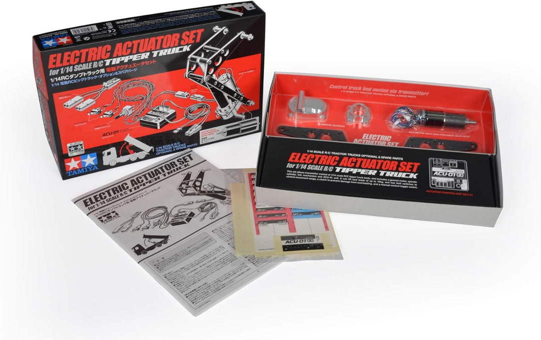 TAMIYA 300056545 Lastwagen 1:14 ACU-01 Antriebs-Set Hinterkipper, grau, ys/m