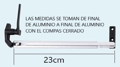 CR-MOESANCO® Kompass-Set rechts + Links für Wohnwagen 23 cm, Arm für Wohnmobil-Fensterrückhaltestütz
