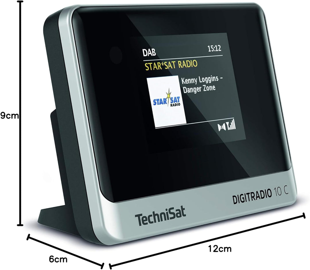 TechniSat DIGITRADIO 10 C - DAB+ Digitalradio Adapter (Farb-Display, Bluetooth, Fernbedienung, Wecke