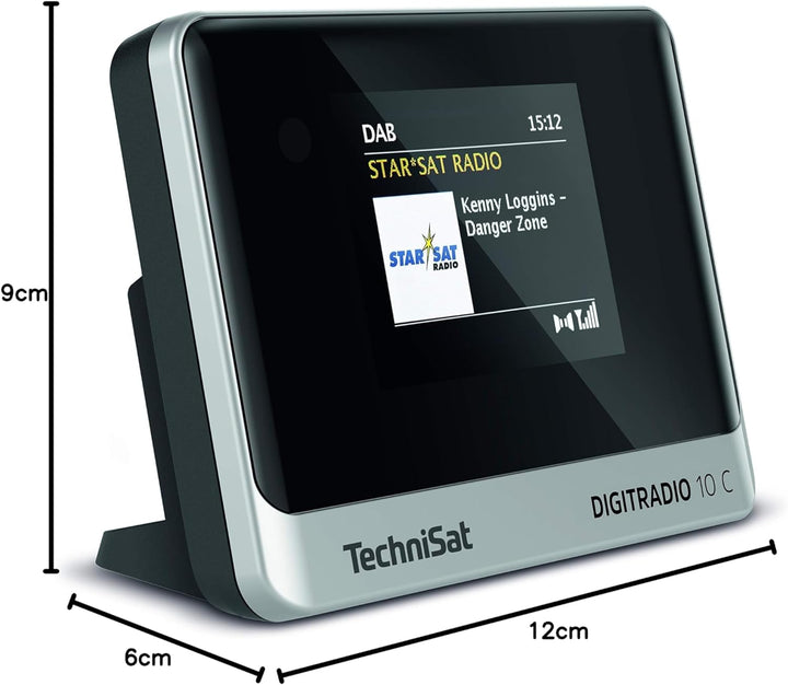 TechniSat DIGITRADIO 10 C - DAB+ Digitalradio Adapter (Farb-Display, Bluetooth, Fernbedienung, Wecke