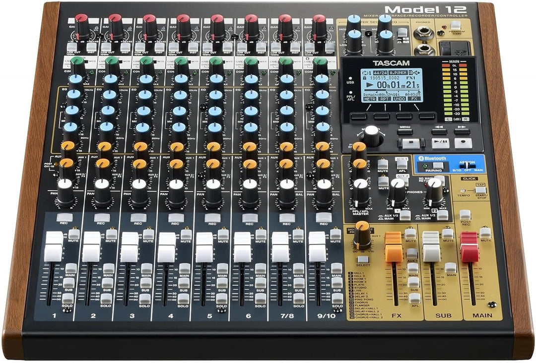 Tascam Model 12 - Mischer | Interface |  Recorder | Controller - 10-Kanal-Digital-Mischpult mit eing