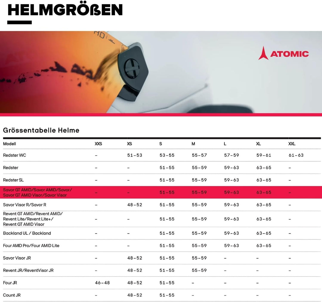 ATOMIC SAVOR Skihelm in Maroon - Unisex für Erwachsene - 360° Fit System - Überlegener Aufprallschut