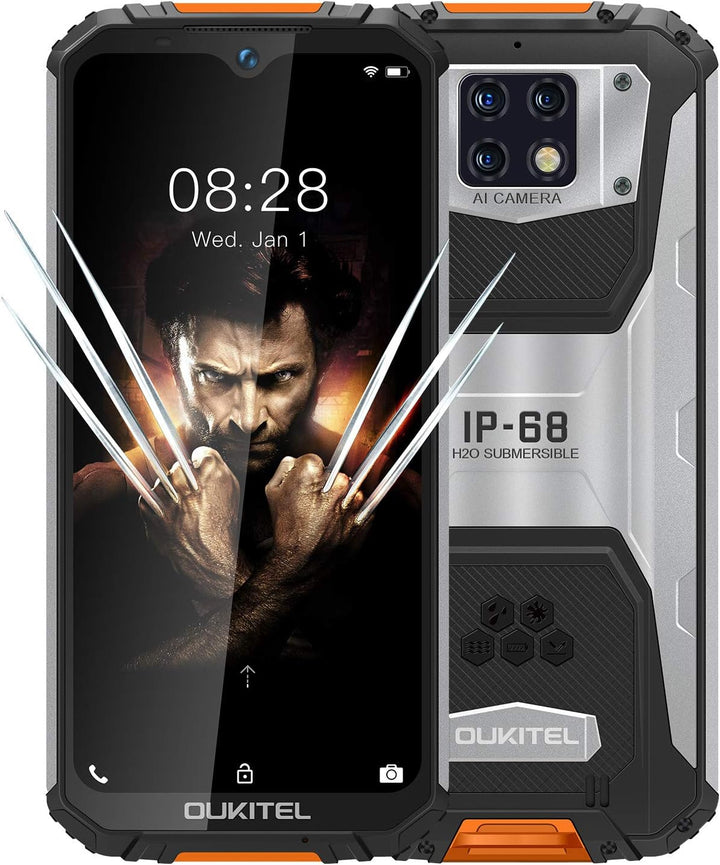 OUKITEL WP6 (2020), IP68 Outdoor Smartphone Ohne Vertrag, 10000 mAh Akku (18 W Schnellladung), 48 MP