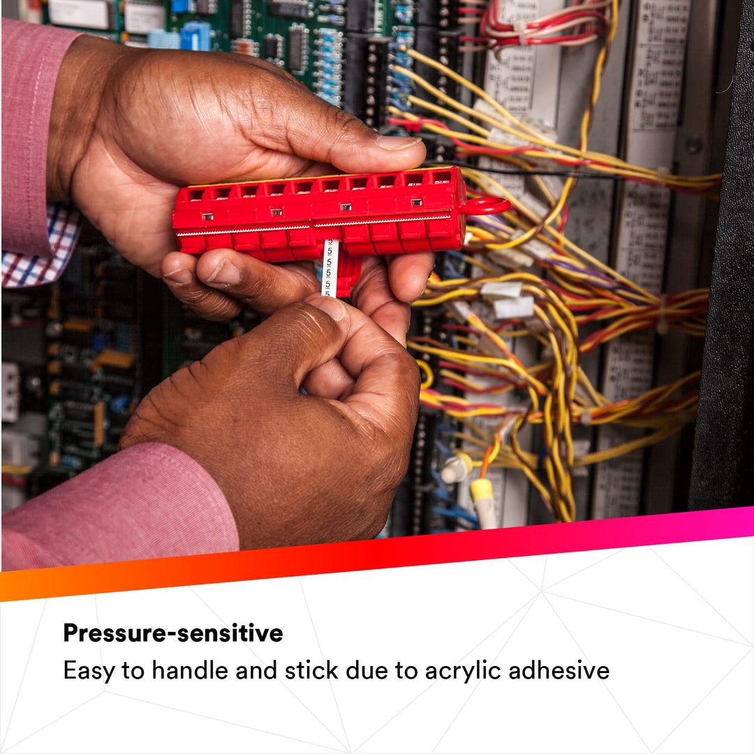 3M ScotchCode STD-0-9 Drahtmarkierungsbandabroller mit Klebeband, inklusive je 1 Rolle von 0-9 numme