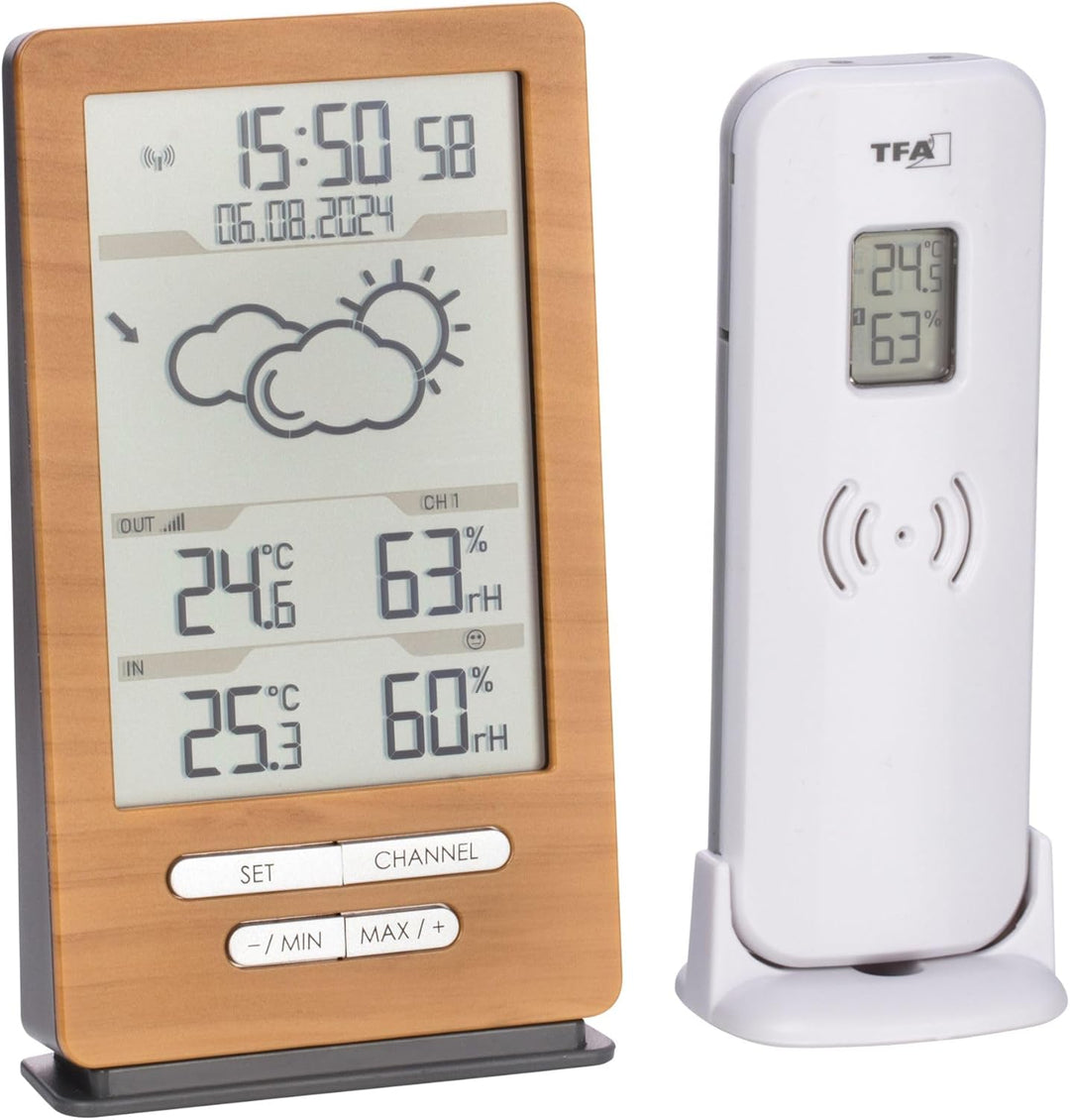 TFA Dostmann Funk Wetterstation Xena, 35.1162, mit Aussensensor, Innen und Aussentemperatur, mit Wet