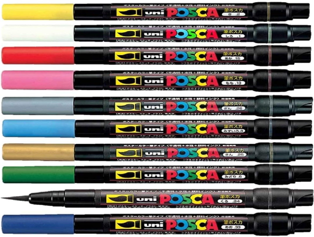 Uni Posca PCF-350 Farbstift, 0,1 – 10 mm, Pinsel, Schreiben, auf jeder Oberfläche, Glas, Metall, Hol