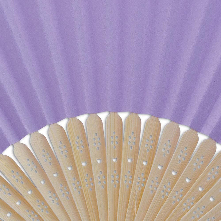 Handfächer aus weissem Papier und Bambus für Hochzeiten (Lavendel, 50 Handfächer) Lavendel 50 Handfä