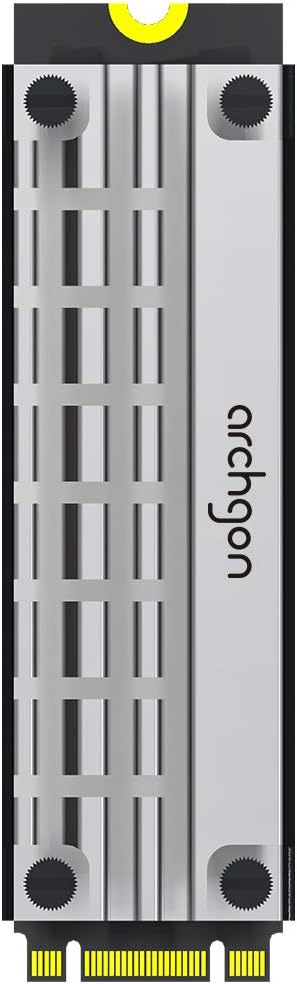 Archgon HS-1110 Kühlkörper für M.2 SSD 2280 PCIe NVMe/SATA Kühler, 20 mm Bauhöhe, Aluminium, 2X Wärm